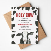 ホーリーカウアイワンレッドプレイド誕生日 招待状