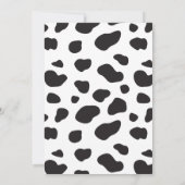 ホーリーカウイアムワンガールまたは少年ベビーファースト誕生日 招待状 (裏面)