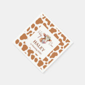 ホーリーカウイアムワンブラウンプリント第1ベビー誕生日 スタンダードカクテルナプキン (角)