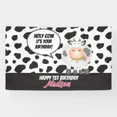 ホーリーカウイットザーズ誕生日かわいいハッピーバースデー 横断幕 (横)