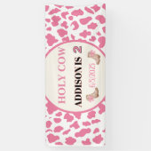 ホーリーカウイムツーカウープリント誕生日バナー 横断幕 (縦)