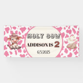 ホーリーカウイムツーカウープリント誕生日バナー 横断幕 (横)