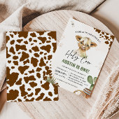 ホーリーカウイワンカウボーイハイランドカウー誕生日 招待状