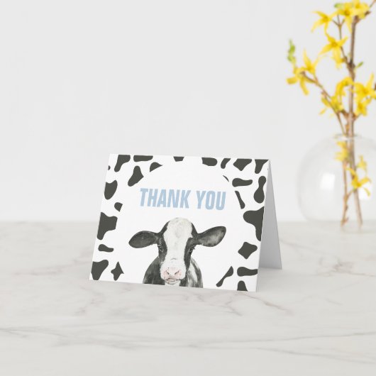 ホーリーカウイワンカウープリント誕生日サンキューカード カード (黄色い花)