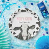 ホーリーカウイワンカウープリント誕生日紙プレート ペーパープレート (パーティー)