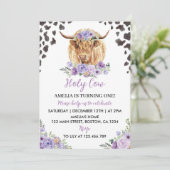 ホーリーカウイワンガールファースト誕生日招待状 招待状 (スタンド正面)