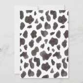 ホーリーカウイワンガールファースト誕生日招待状 招待状 (裏面)