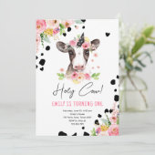 ホーリーカウイワンガールファームアニマルズ誕生日 招待状 (スタンド正面)