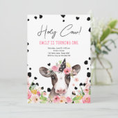 ホーリーカウイワンガールファーム動物誕生日インビタ 招待状 (スタンド正面)