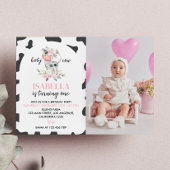 ホーリーカウイワンガール1歳の誕生日招待状 招待状