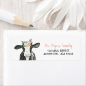 ホーリーカウイワンピンクフローラ差出人住所ラベル ラベル (インサイチュ)