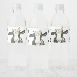 ホーリーカウイワンワンフローラ牛プリント誕生日 ペットボトルラベル