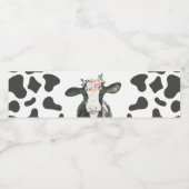 ホーリーカウイワンワンフローラ牛プリント誕生日 ペットボトルラベル (シングルラベル)