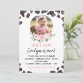 ホーリーカウイワンワンホテルフローラファーム誕生日招待状 招待状 (スタンド正面)