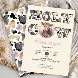 ホーリーカウウェスタン1stバースデーガール招待状 招待状