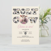 ホーリーカウウェスタン1stバースデーガール招待状 招待状 (スタンド正面)