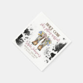 ホーリーカウカウボーイフローラブーツブライダルシャワー スタンダードカクテルナプキン (角)