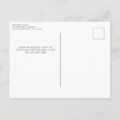 ホーリーカウカワイイモダンファーム動物1歳の誕生日 インビテーションポストカード (裏面)