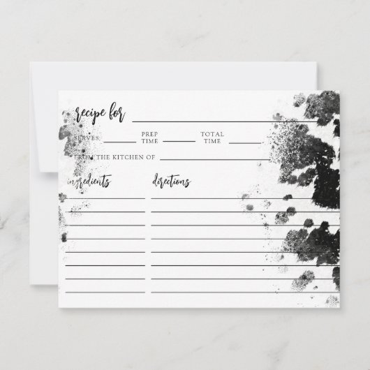ホーリーカウカントリーウェスタンブライダルシャワーレシピカード ノートカード (正面)