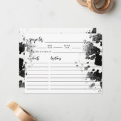 ホーリーカウカントリーウェスタンブライダルシャワーレシピカード ノートカード (正面/裏面インサイチュ)