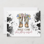 ホーリーカウカントリーウェスタンブライダルシャワーレシピカード ノートカード (裏面)