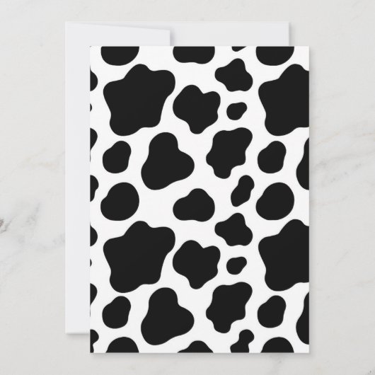 ホーリーカウカントリーファームボーイズファースト誕生日 招待状 (裏面)