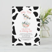 ホーリーカウガールピンクフローラファーム1st誕生日 招待状 (スタンド正面)