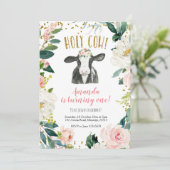 ホーリーカウガールフローラ誕生日招待状 招待状 (スタンド正面)