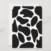 ホーリーカウキッズカウープリントかわいいモダン誕生日 招待状 (裏面)