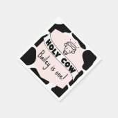 ホーリーカウキッドバースデーパーティーカウープリントかわいいモダン スタンダードカクテルナプキン (角)