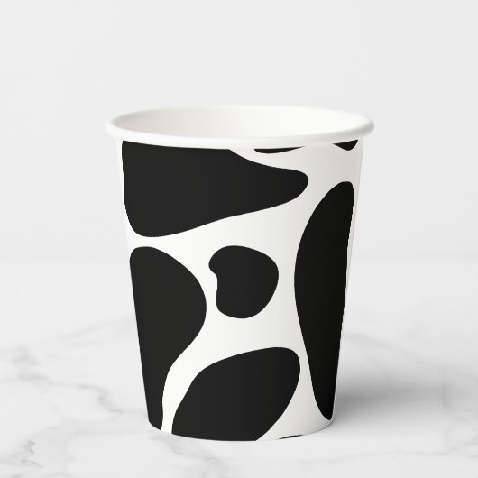 ホーリーカウキッドバースデーパーティーカウープリントかわいいモダン 紙コップ (裏面)