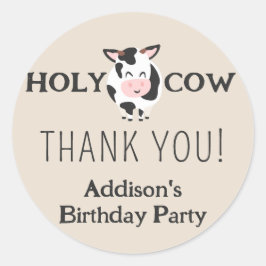 ホーリーカウサンキューファームアニマルパーティー ラウンドシール