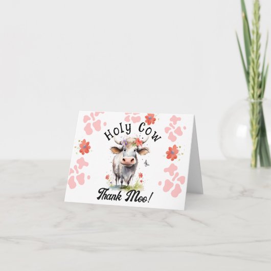 ホーリーカウサンキューユー誕生日 サンキューカード (正面)
