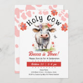 ホーリーカウサードバースデーガール招待状 招待状 (正面/裏面)