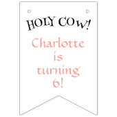 ホーリーカウジャージーカウガールフローラガールズ誕生日 バンティングフラッグ (第2の旗)