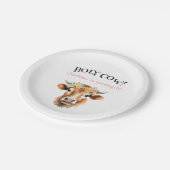 ホーリーカウジャージーカウガールフローラガールズ誕生日 ペーパープレート (アングル)