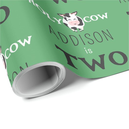 ホーリーカウセカンドバースデーファームアニマルパーティー ラッピングペーパー (ロールコーナー)