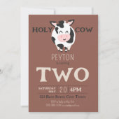 ホーリーカウセカンドバースデーファームアニマルパーティー 招待状 (正面)