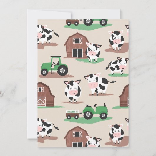 ホーリーカウセカンドバースデーファームアニマルパーティー 招待状 (裏面)