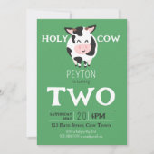 ホーリーカウセカンドバースデーファームアニマルパーティー 招待状 (正面)