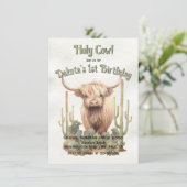 ホーリーカウターニングワンハイランドカウズ誕生日 招待状 (スタンド正面)