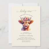 ホーリーカウハイランドカウベビーシャワー招待状 (正面)