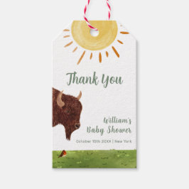 ホーリーカウハイランドファーム動物の赤ちゃんシャワー ギフトタグ