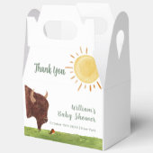 ホーリーカウハイランドファーム動物の赤ちゃんシャワー フェイバーボックス (見開き)