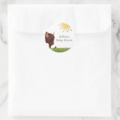 ホーリーカウハイランドファーム動物の赤ちゃんシャワー ラウンドシール (バッグ)