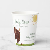ホーリーカウハイランドファーム動物の赤ちゃんシャワー 紙コップ (裏面)