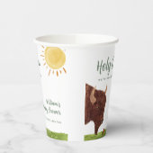 ホーリーカウハイランドファーム動物の赤ちゃんシャワー 紙コップ (左)
