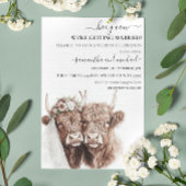 ホーリーカウハイランド新郎新婦結婚の 招待状