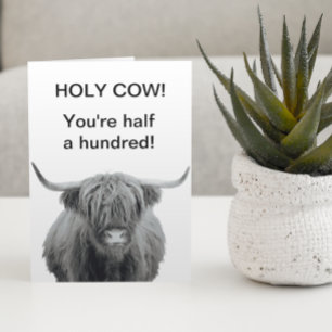 ホーリーカウハイランド誕生日50thカード カード