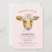 ホーリーカウピモーークファームガールバースデーパーティー 招待状 (正面)